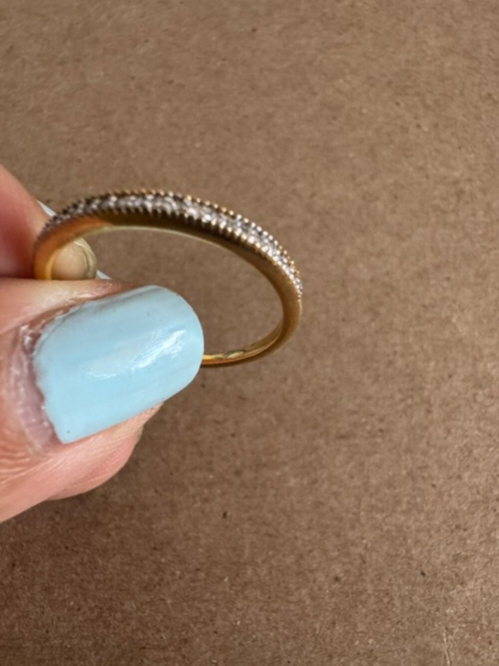 Kendra Scott Arynn 18k Gold Vermeil Band Ring in White Sapphire - Picture 5 of 5